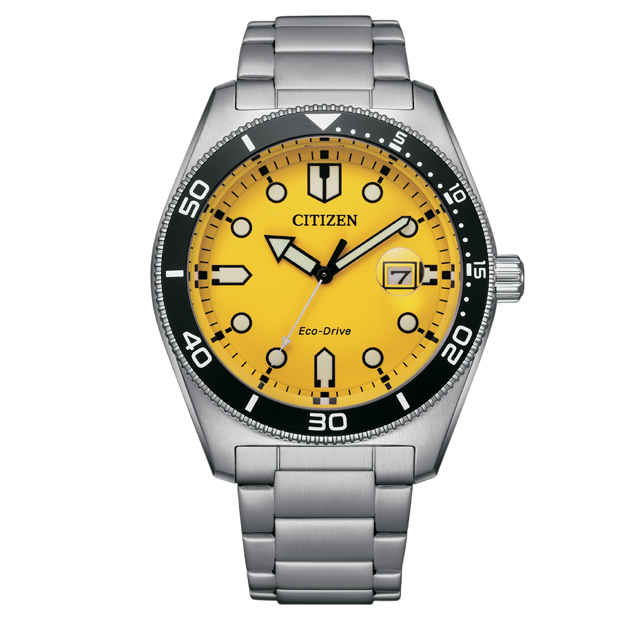 CITIZEN OF Collection - MARINE 1760 Eco Drive - Yellow | AW1760-81Z