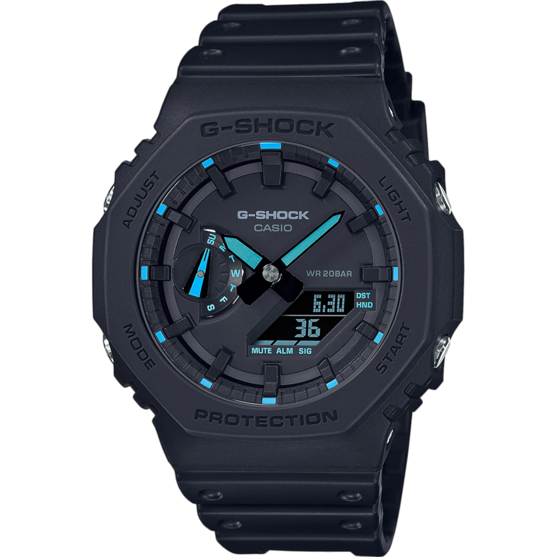 CASIO G-SHOCK Mod. OAK - Índice Azul Neon