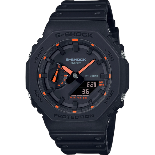 CASIO G-SHOCK Mod. OAK - Índice Laranja Neon