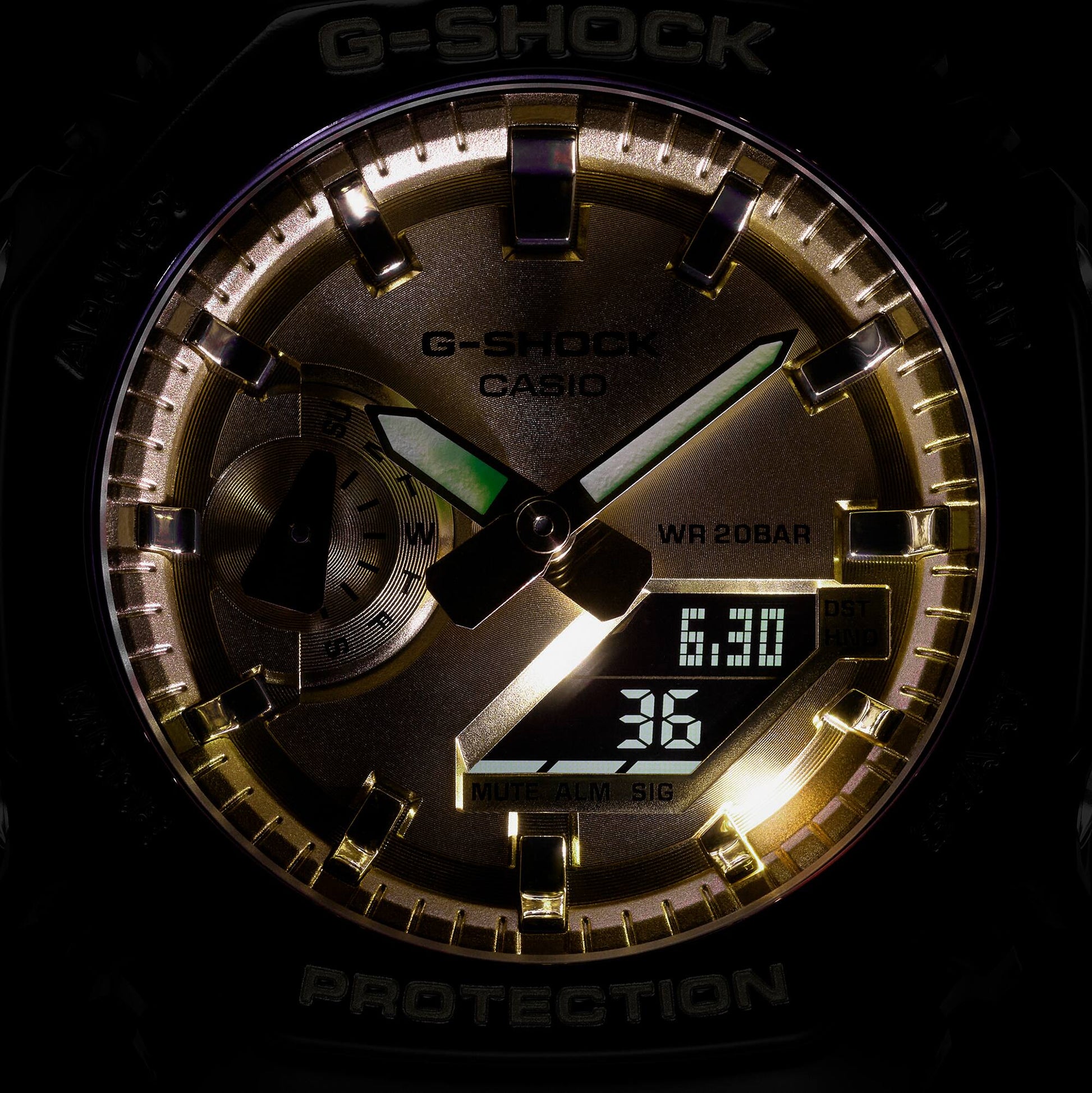 CASIO G-SHOCK Mod. OAK - Mostrador dourado