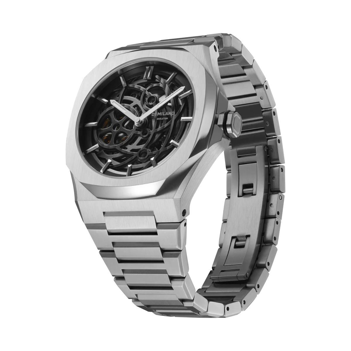 D1 MILANO Skeleton Bracelet Silver - Automatic D1-SKBJ10