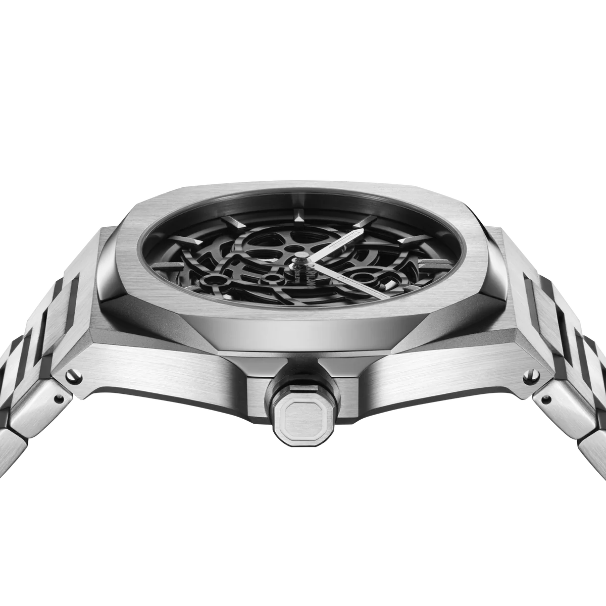 D1 MILANO Skeleton Bracelet Silver - Automatic D1-SKBJ10