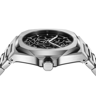 D1 MILANO Skeleton Bracelet Silver - Automatic D1-SKBJ10