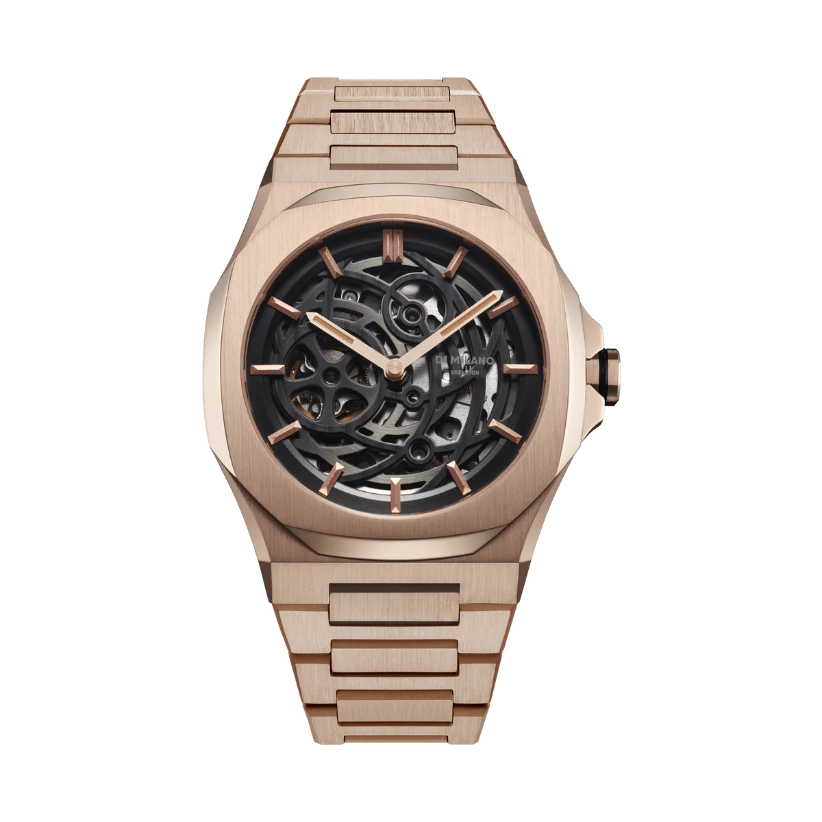 D1 MILANO Skeleton Bracelet Rose Gold - Automatic D1-SKBJ12