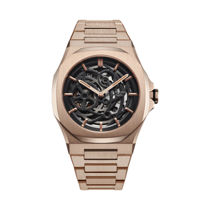 D1 MILANO Skeleton Bracelet Rose Gold - Automatic D1-SKBJ12