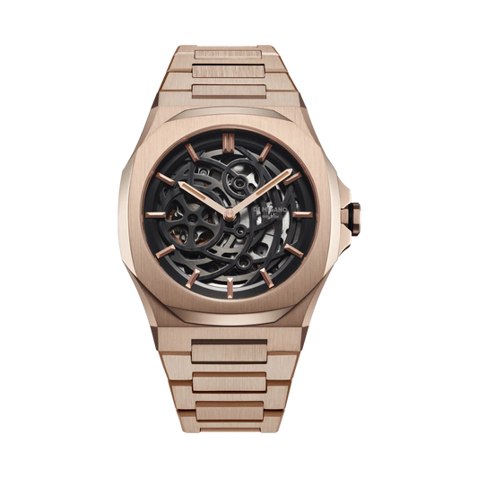 D1 MILANO Skeleton Bracelet Rose Gold - Automatic D1-SKBJ12