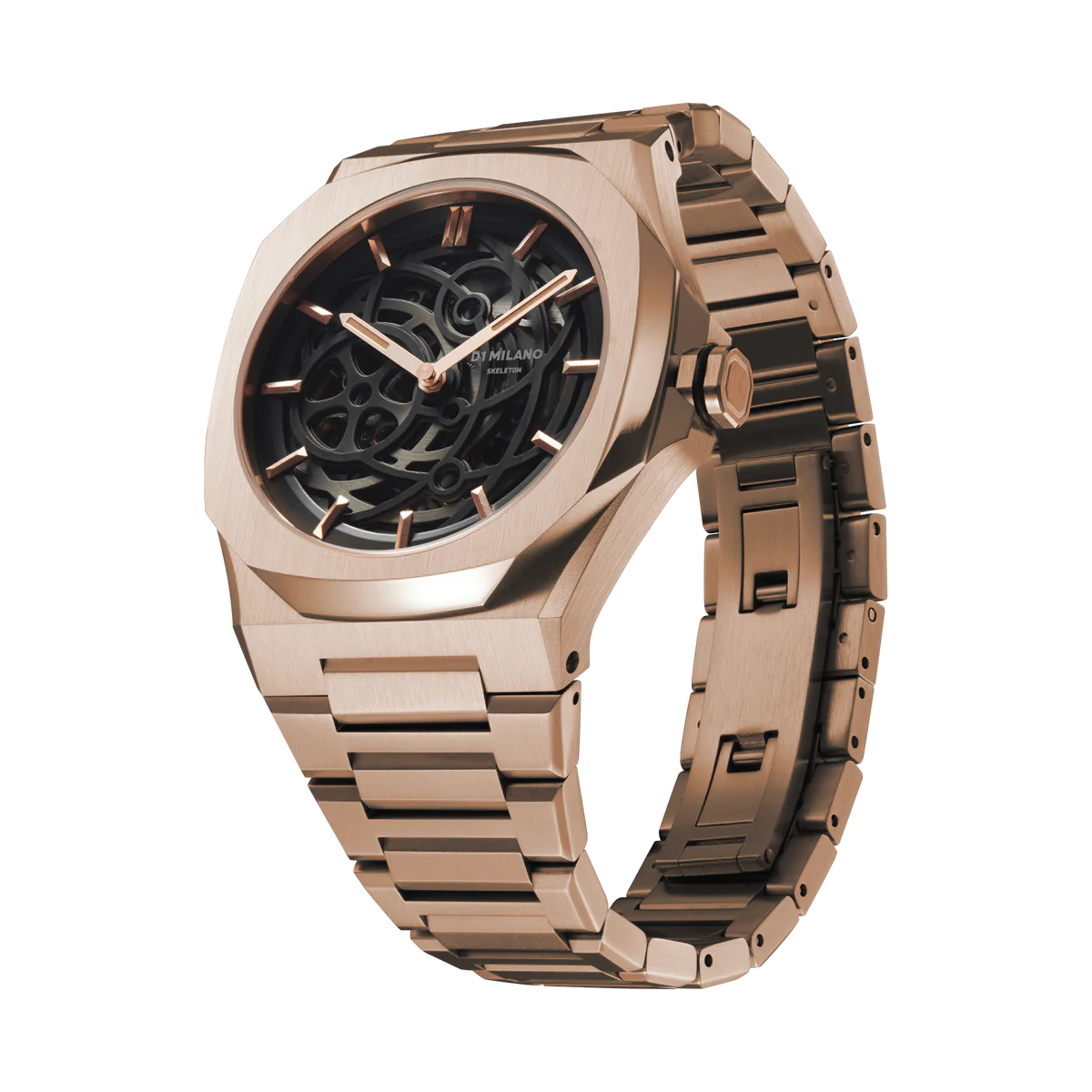 D1 MILANO Skeleton Bracelet Rose Gold - Automatic D1-SKBJ12