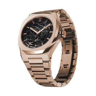 D1 MILANO Skeleton Bracelet Rose Gold - Automatic D1-SKBJ12