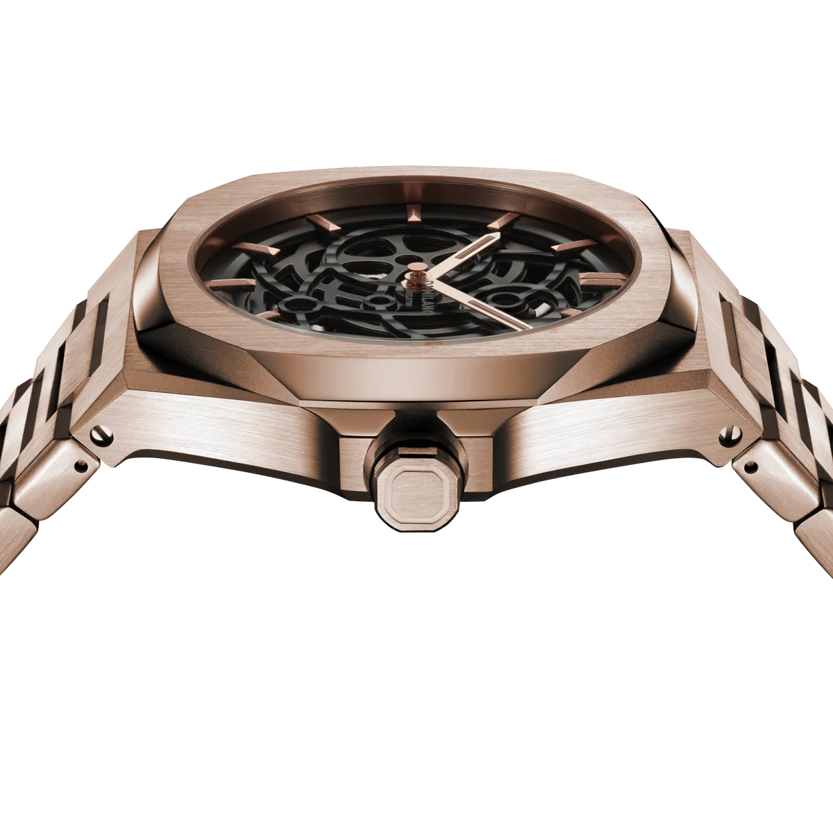 D1 MILANO Skeleton Bracelet Rose Gold - Automatic D1-SKBJ12