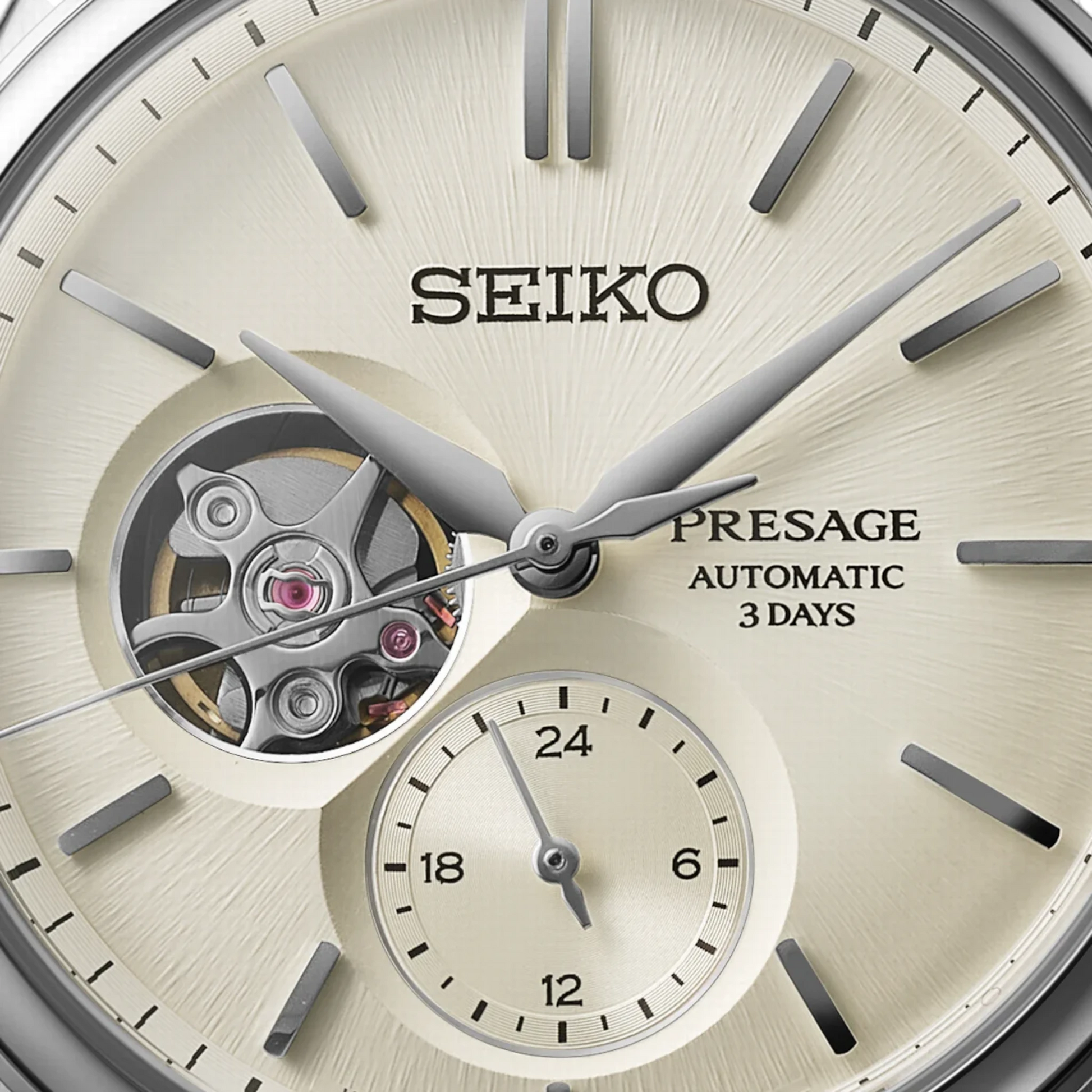 SEIKO PRESAGE Classic 'Shiro-iro' Coração Aberto | SPB469J1