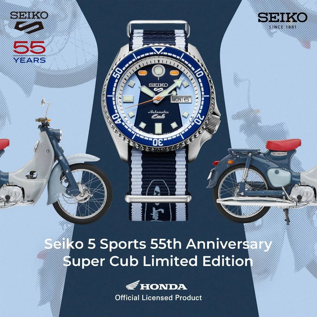 SEIKO 5 Sports Série SKX Honda Super Cub Edição Limitada | SRPK37K1