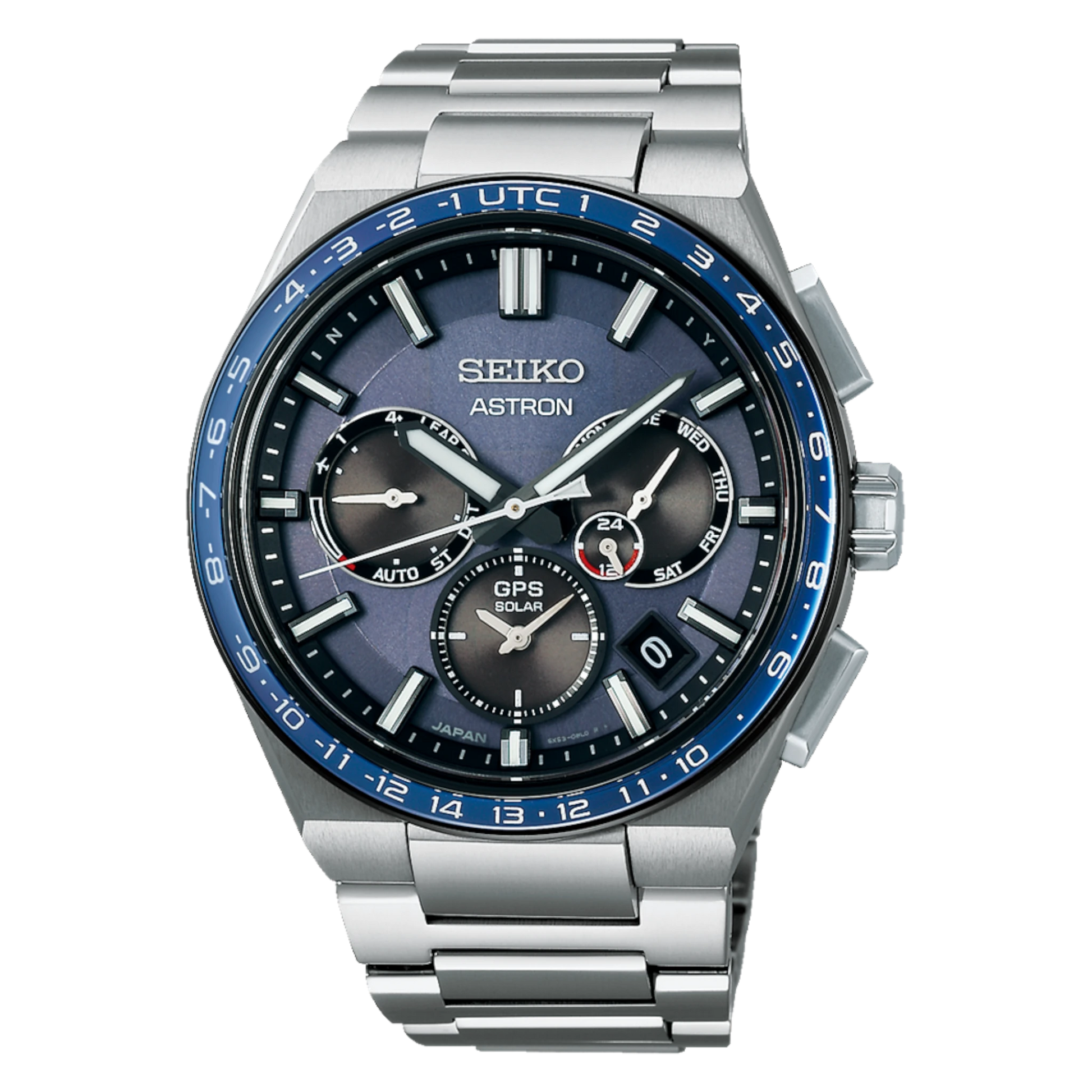 SEIKO Astron Solar GPS Dual-Time Titânio | SSH109J1